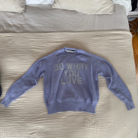 Golden Goose Purple and Silver Crew Neck Sweater - Picture 2 of 5